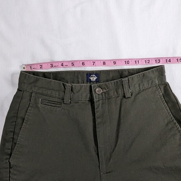 VTG Olive Green High Waist Straight Leg Khaki Trousers Corpcore - Picture 5 of 9